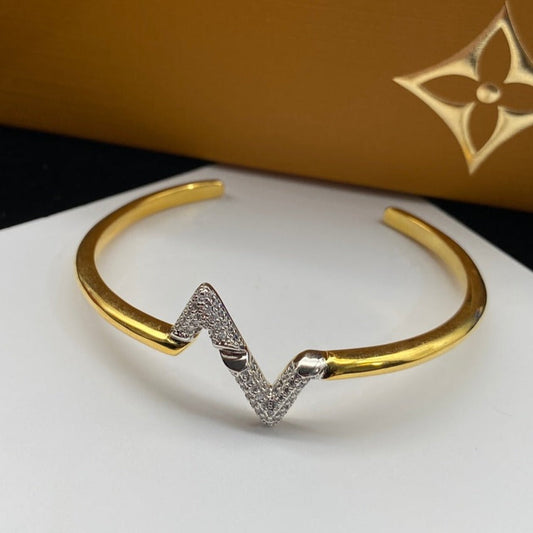 [Sparkle]VOLTE UPSIDE DOWN DIAMOND GOLDENER OFFENER ARMBAND