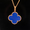 [sparkle Jewelry ]CLOVER 25MM NECKLACE TURQUOISE ROSE GOLD