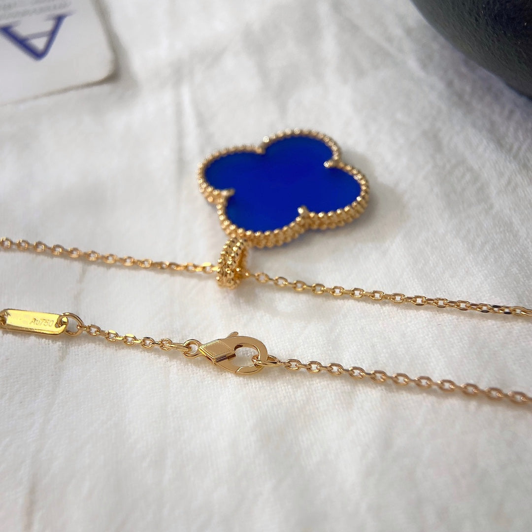 [sparkle Jewelry ]CLOVER 25MM NECKLACE TURQUOISE ROSE GOLD