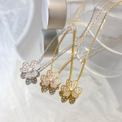 [sparkle Jewelry ]FLOWER DIAMOND NECKLACE