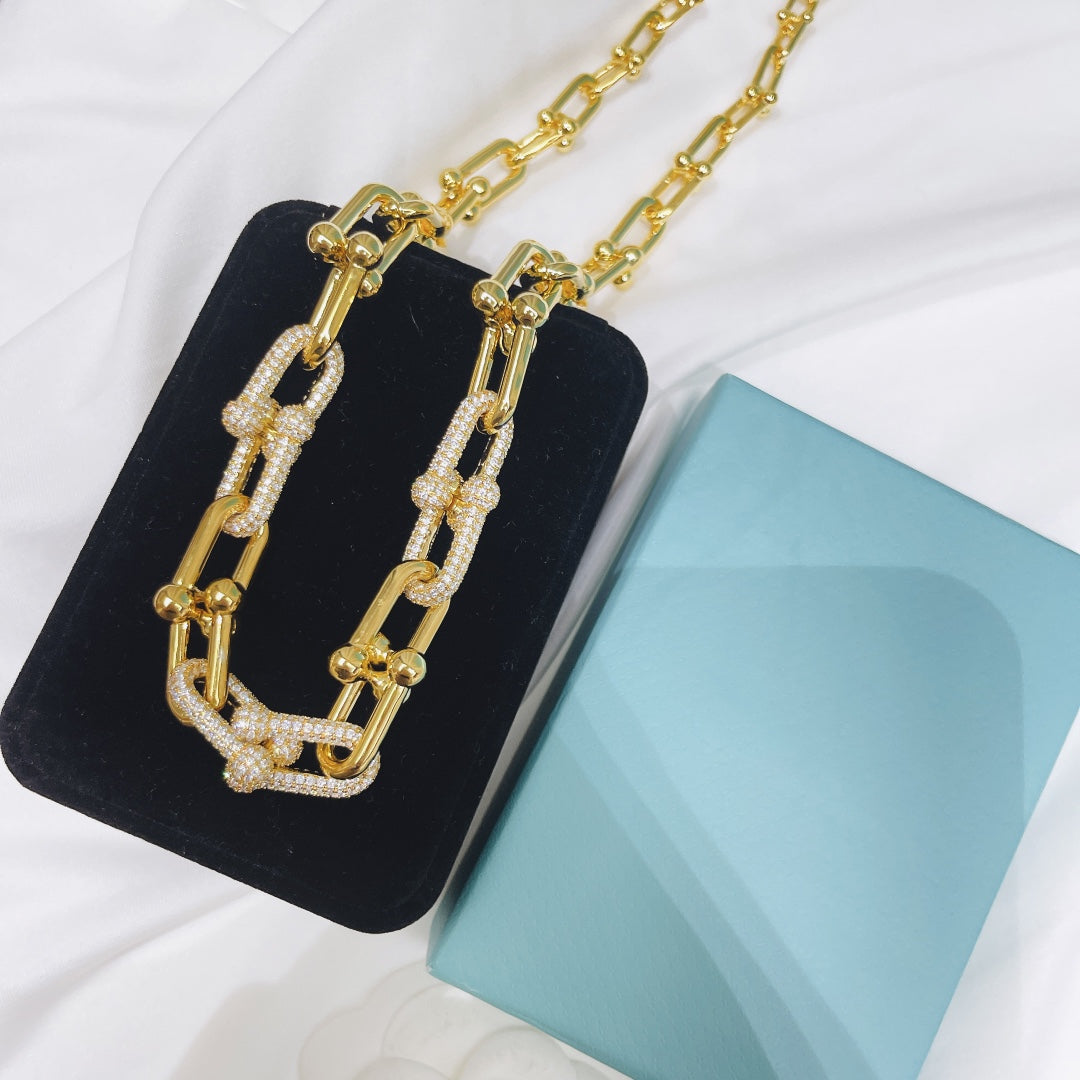 [Sparkle Jewelry]HARDWEAR NECKLACE DIAMOND PAVED