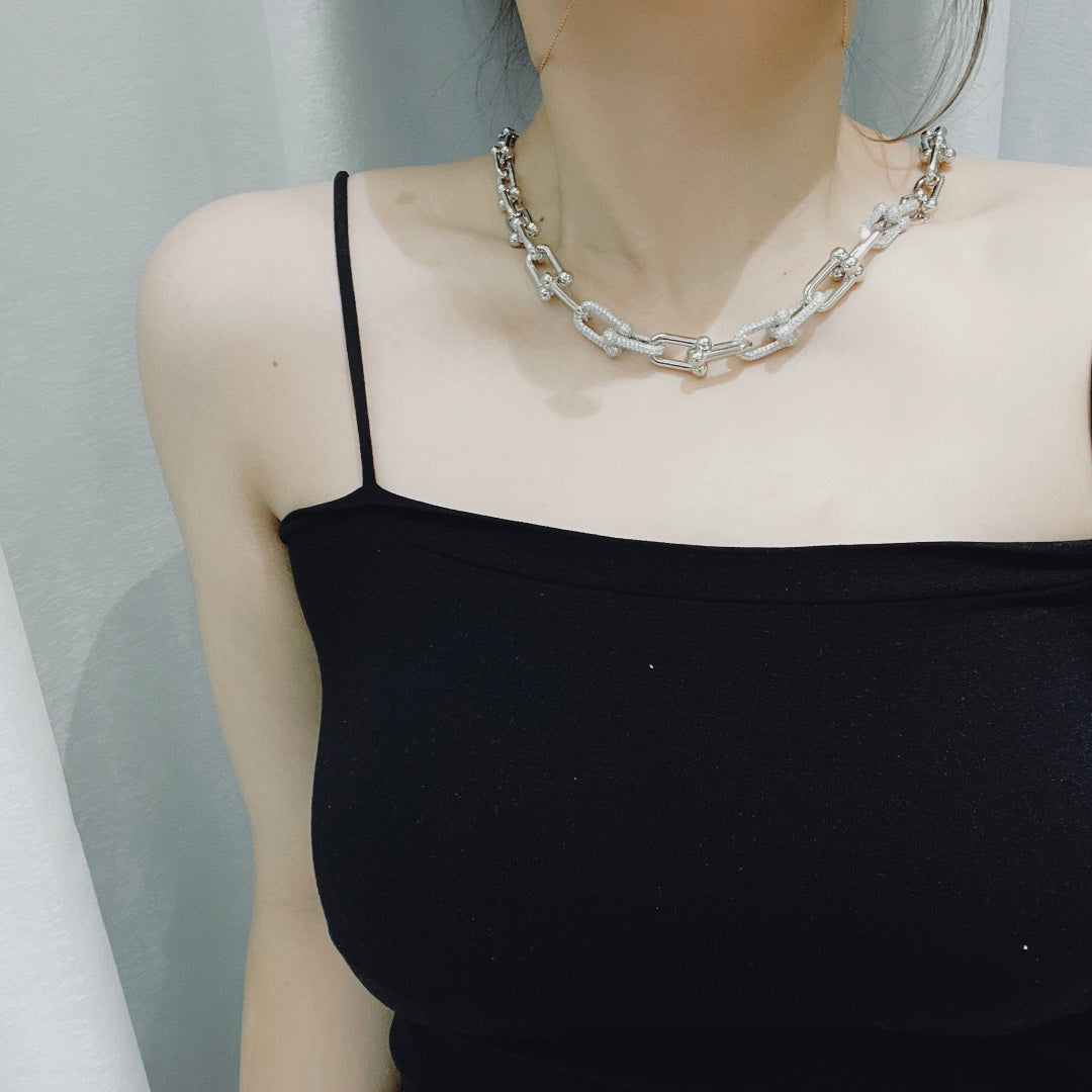 [Sparkle Jewelry]HARDWEAR NECKLACE DIAMOND PAVED