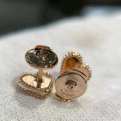 [sparkle Jewelry ]HEART CARNELIAN STUD EARRINGS