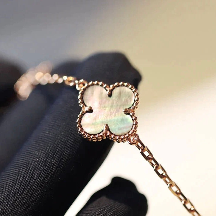 [sparkle Jewelry ]CLOVER 20 MOTIFS DARK MOP DIAMOND  NECKLACE