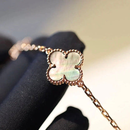 [sparkle Jewelry ]CLOVER 20 MOTIFS DARK MOP DIAMOND  NECKLACE