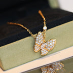 [sparkle Jewelry ]BUTTERFLY DIAMOND NECKLACE