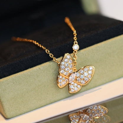 [sparkle Jewelry ]BUTTERFLY DIAMOND NECKLACE