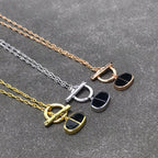 [sparkle Jewelry ]CHAINE VERSO BLACK CERAMIC  NECKLACE