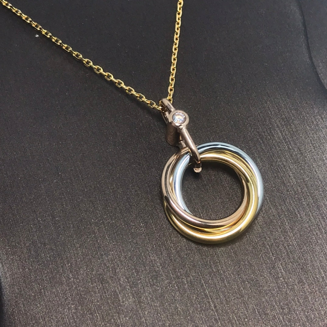 [sparkle Jewelery]TRINITY  NECKLACE 1 DIAMOND
