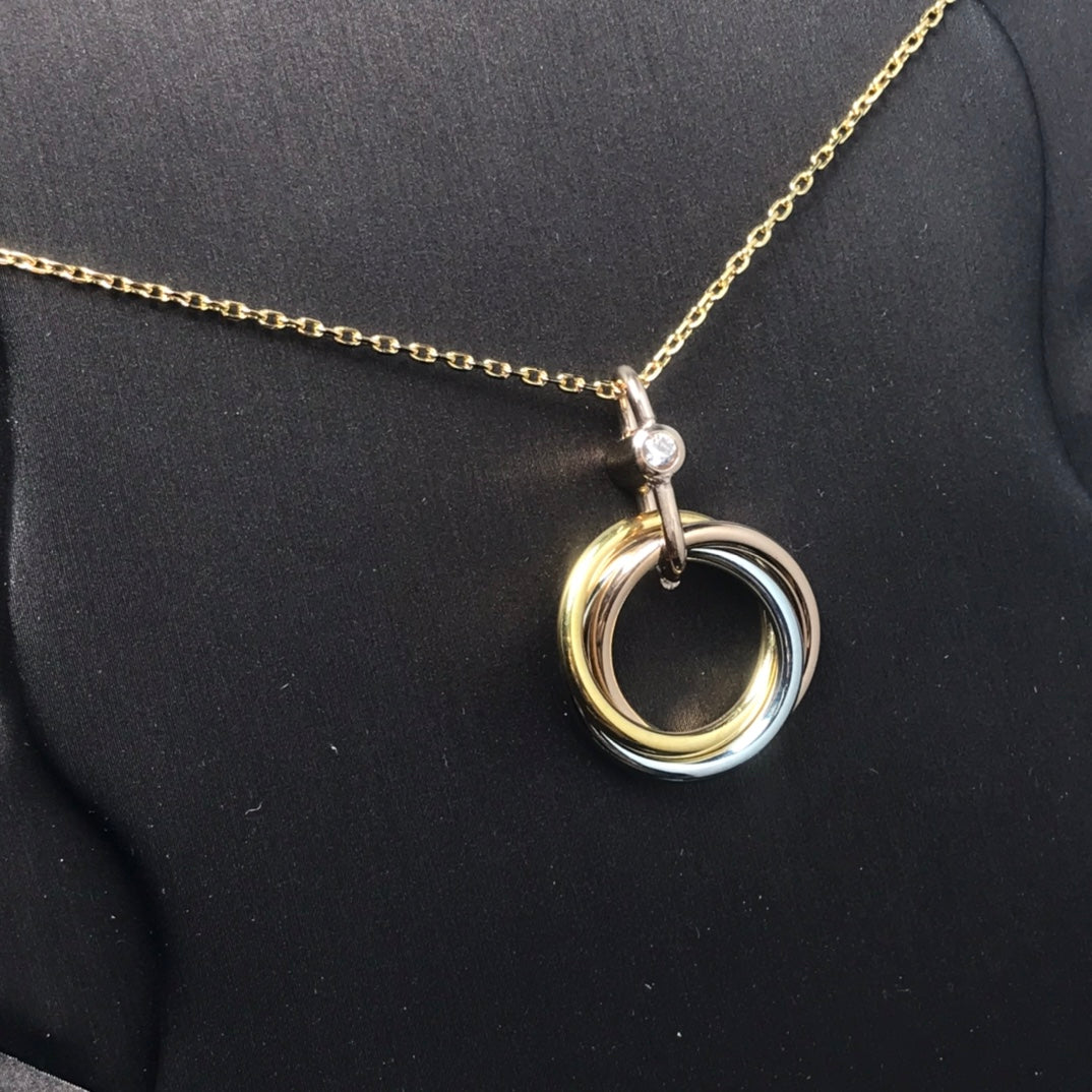 [sparkle Jewelery]TRINITY  NECKLACE 1 DIAMOND