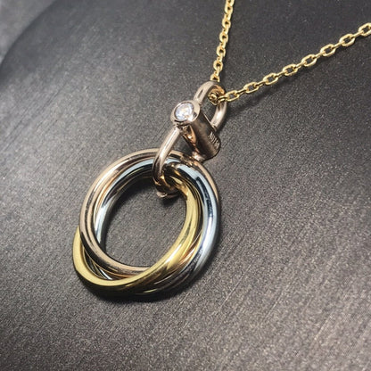 [sparkle Jewelery]TRINITY  NECKLACE 1 DIAMOND