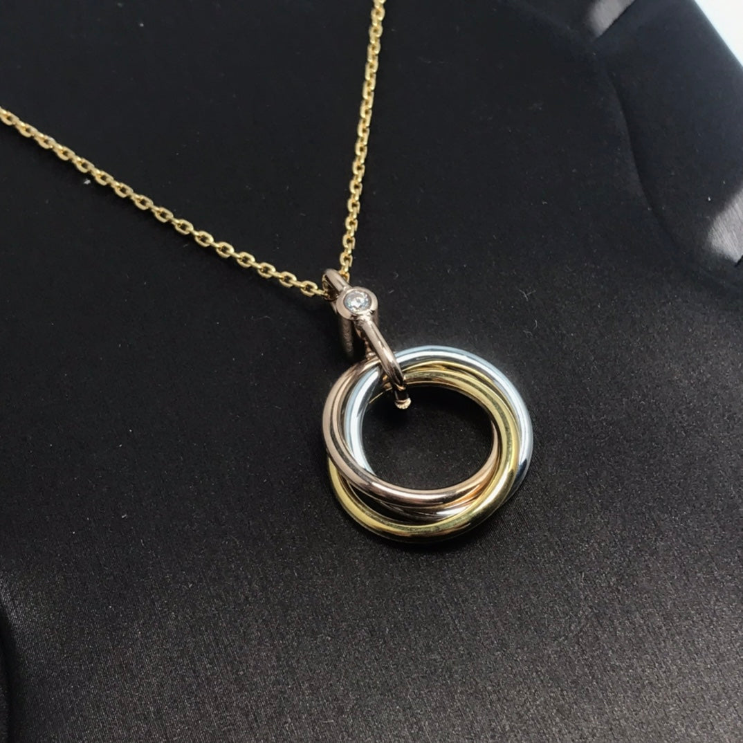 [sparkle Jewelery]TRINITY  NECKLACE 1 DIAMOND
