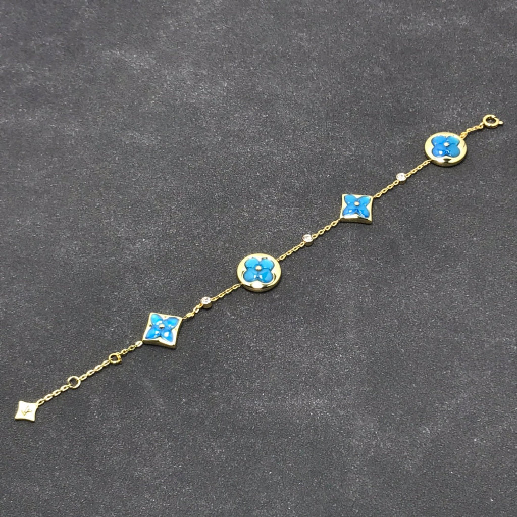 [sparkle Jewelry ]STAR AND SUN TURQUOISE 4 MOTIFS 3 DIAMONDS