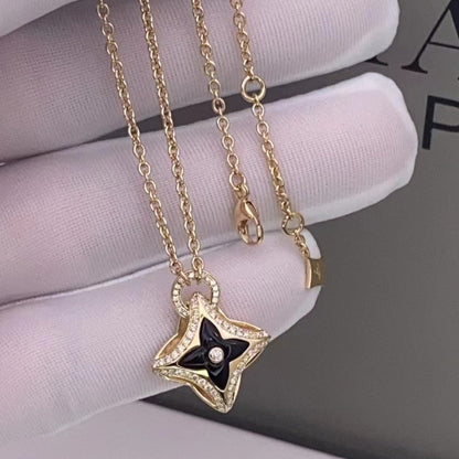 [Sparkle]STAR PEDANT ROSE GOLD DIAMOND NECKLACE