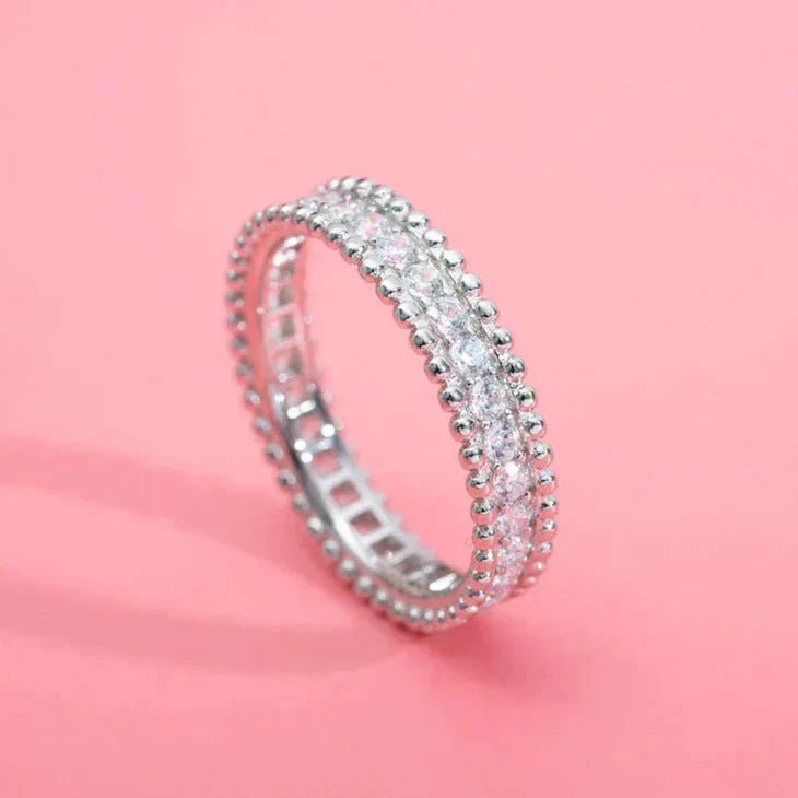 [sparkle Jewelry ]PERLEE DIAMOND SILVER RING