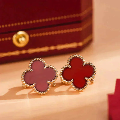[sparkle Jewelry ]CLOVER MEDIUM 1 MOTIFS CARNELIAN  EARRINGS