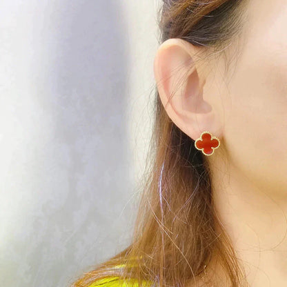 [sparkle Jewelry ]CLOVER MEDIUM 1 MOTIFS CARNELIAN  EARRINGS