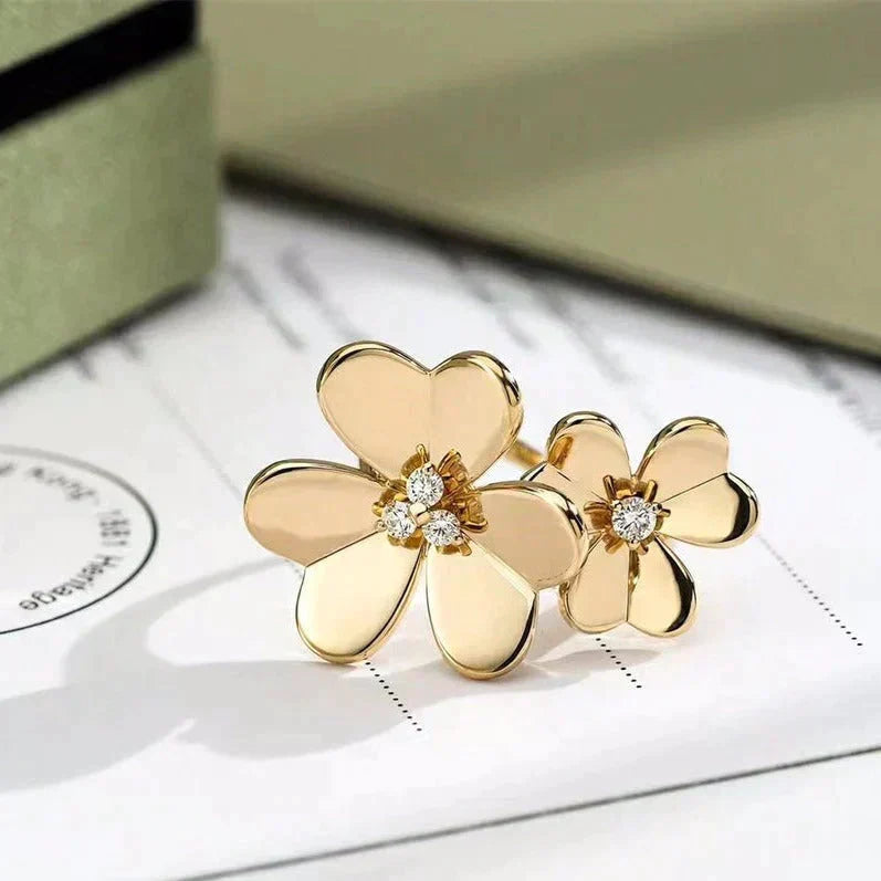 [sparkle Jewelry ]CLOVER COMOS GOLD DIAMOND RING