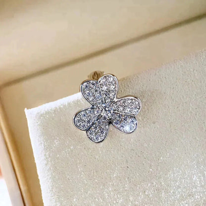 [sparkle Jewelry ]CLOVER COMOS DIAMOND EARRINGS SILVER