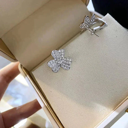 [sparkle Jewelry ]CLOVER COMOS DIAMOND EARRINGS SILVER