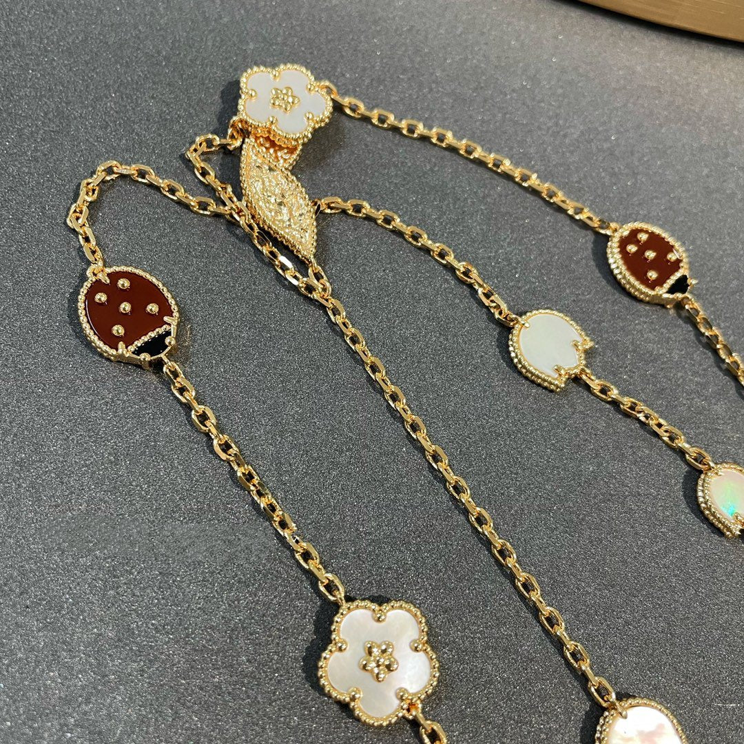 [sparkle Jewelry ]LUCKY SPRING 15 MOTIFS GOLD NECKLACE