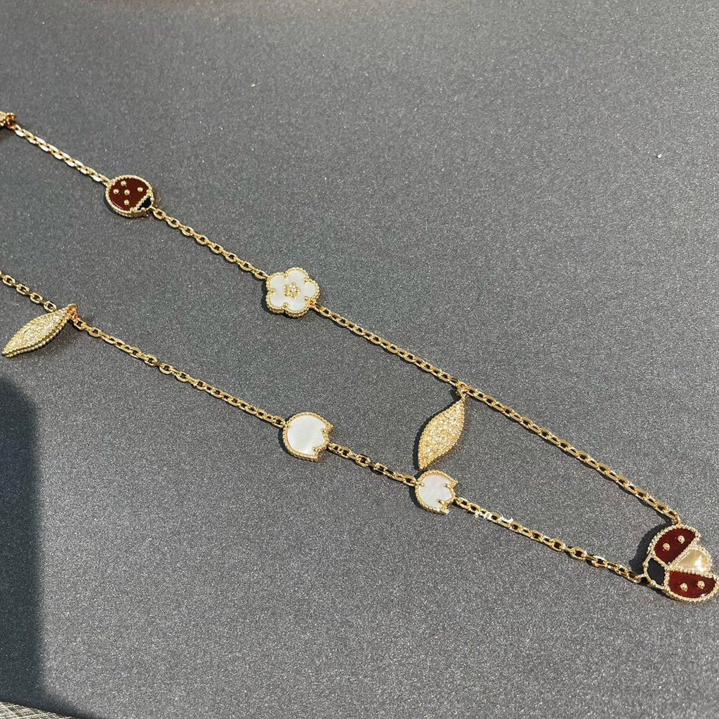 [sparkle Jewelry ]LUCKY SPRING 15 MOTIFS GOLD NECKLACE