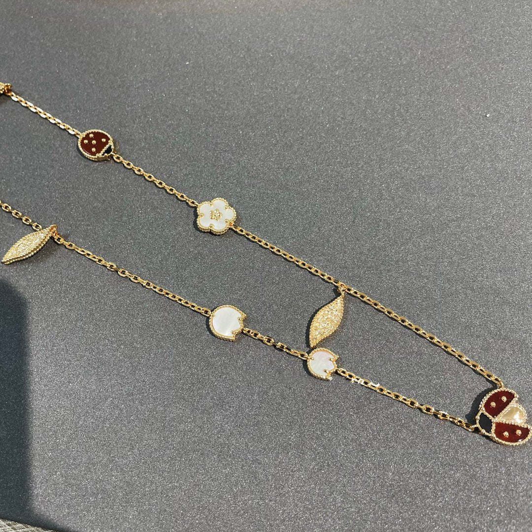 [sparkle Jewelry ]LUCKY SPRING 15 MOTIFS GOLD NECKLACE