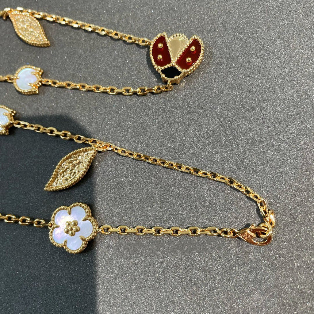 [sparkle Jewelry ]LUCKY SPRING 15 MOTIFS GOLD NECKLACE