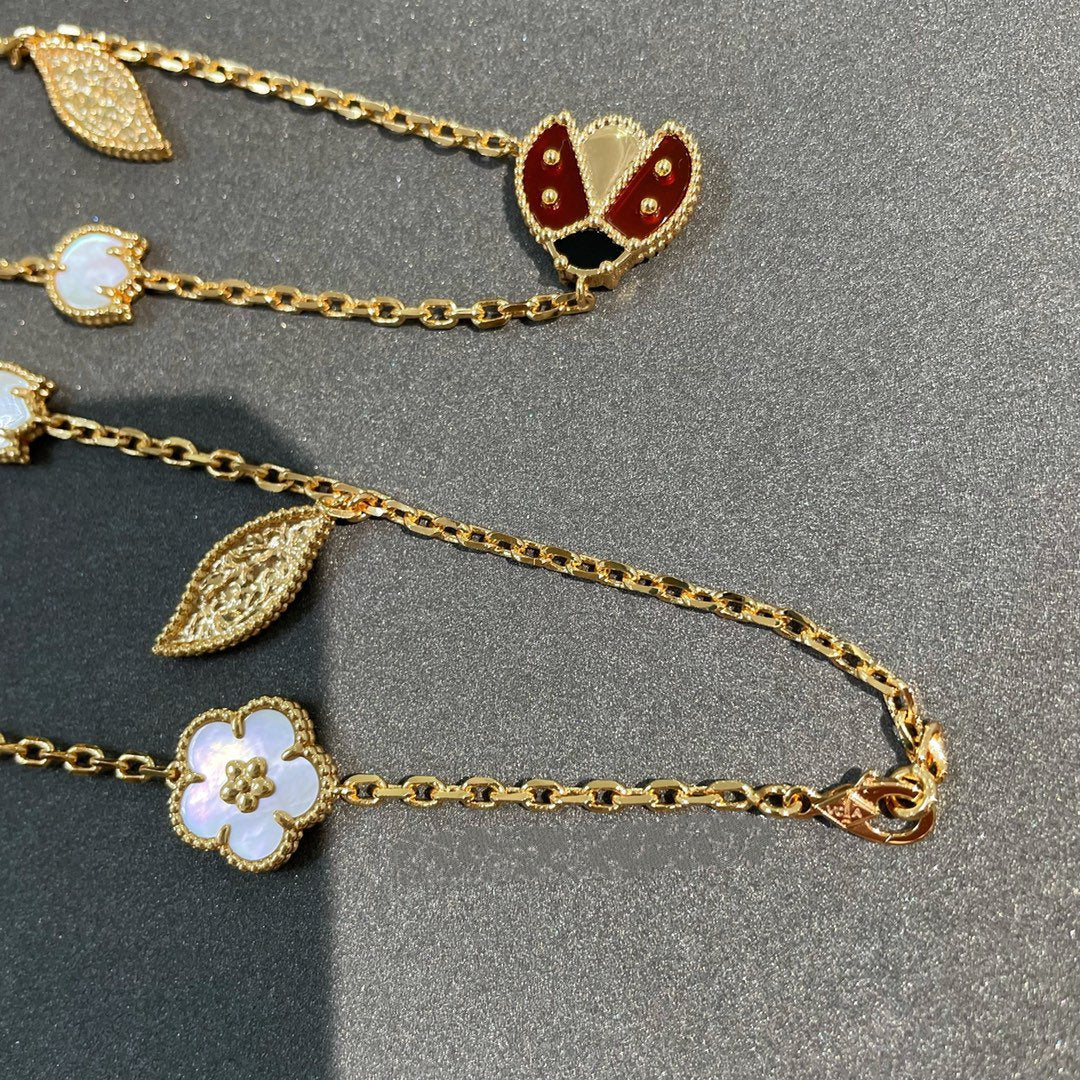 [sparkle Jewelry ]LUCKY SPRING 15 MOTIFS GOLD NECKLACE