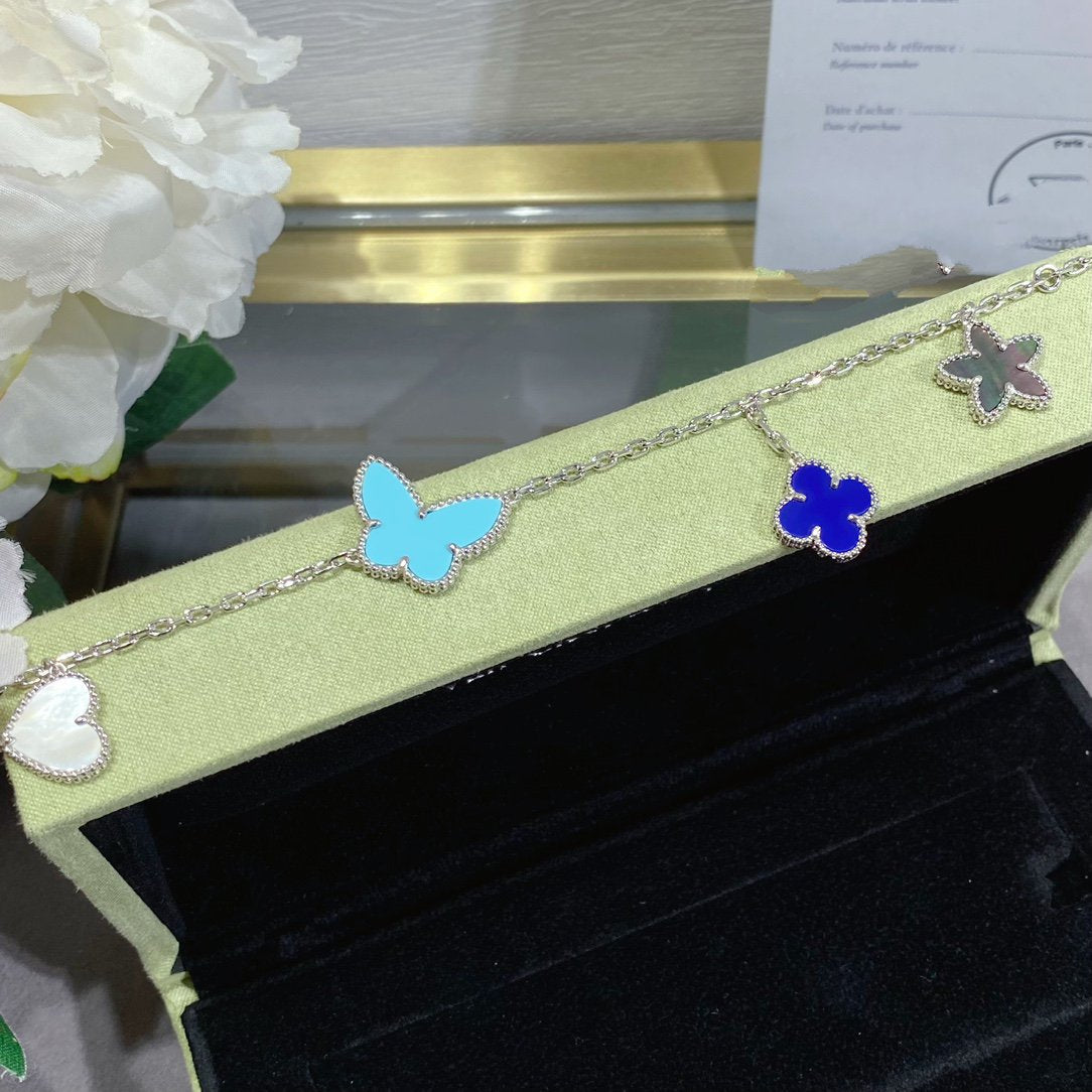 [sparkle Jewelry ]LUCKY SPRING SILVER BRACELET 4 MOTIF