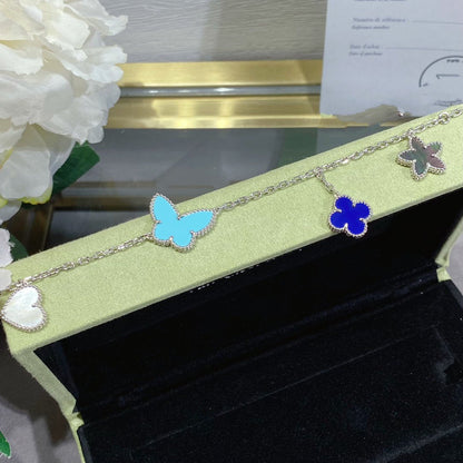 [sparkle Jewelry ]LUCKY SPRING SILVER BRACELET 4 MOTIF