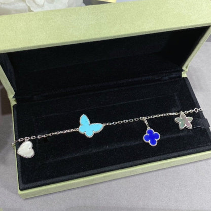 [sparkle Jewelry ]LUCKY SPRING SILVER BRACELET 4 MOTIF