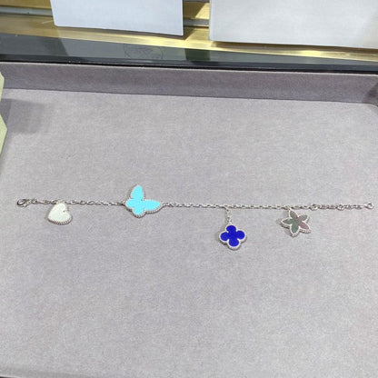 [sparkle Jewelry ]LUCKY SPRING SILVER BRACELET 4 MOTIF