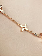 [sparkle Jewelry ]STAR AND SUN 7 MOTIFS GOLD BRACELET