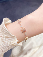 [sparkle Jewelry ]STAR AND SUN 7 MOTIFS GOLD BRACELET