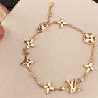 [sparkle Jewelry ]STAR AND SUN 7 MOTIFS GOLD BRACELET