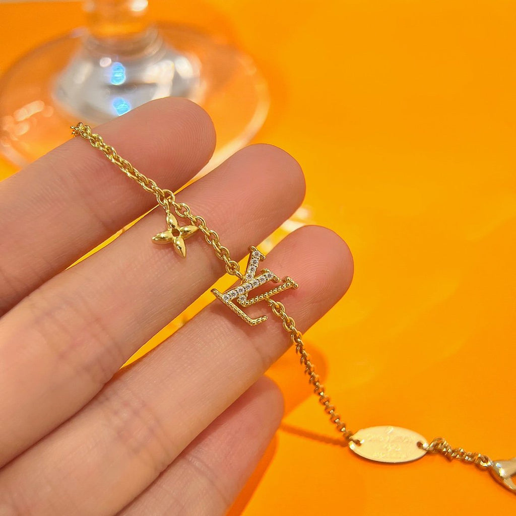 [sparkle Jewelry ]LOGO STAR MOTIF GOLD BRACELET