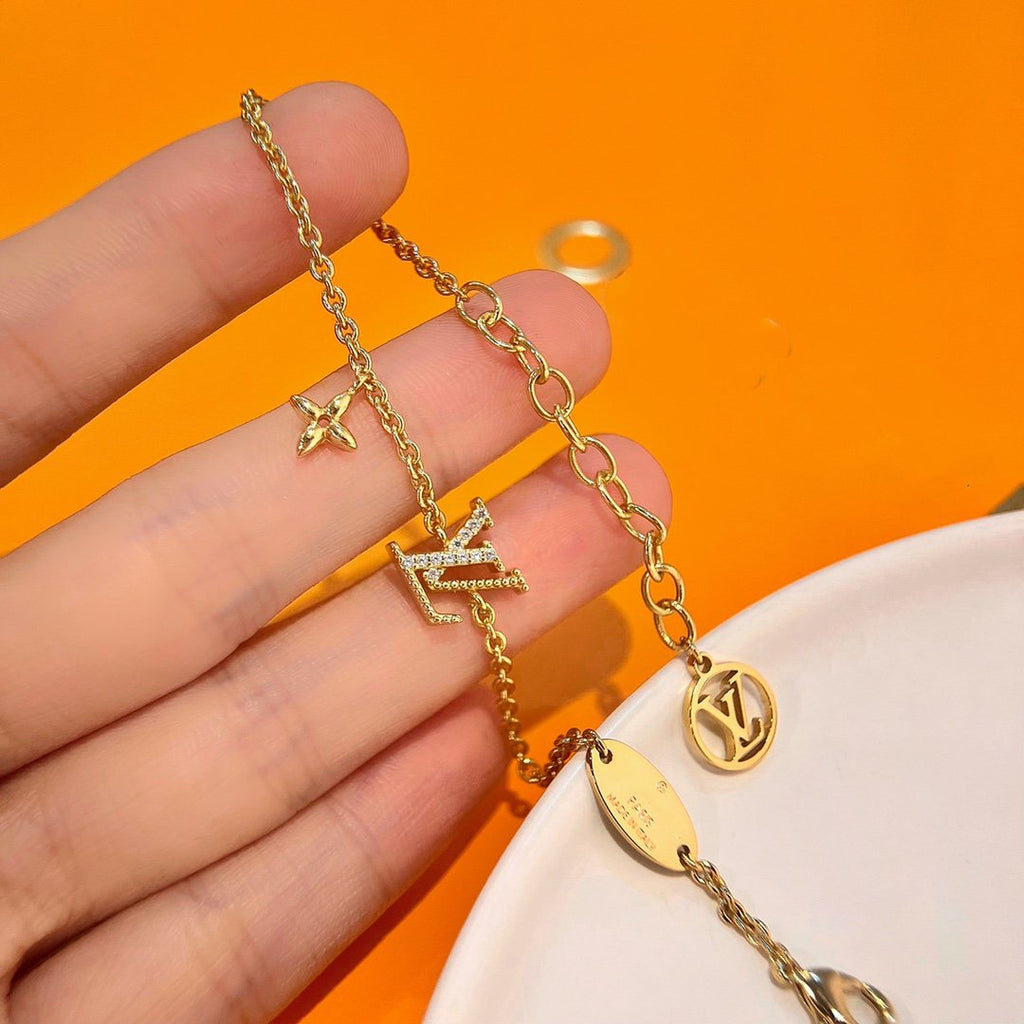 [sparkle Jewelry ]LOGO STAR MOTIF GOLD BRACELET