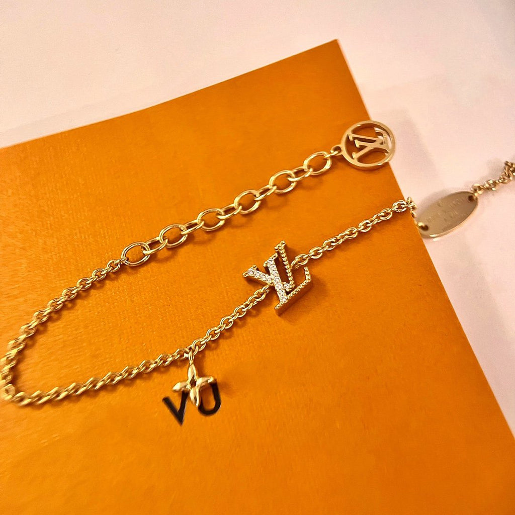[sparkle Jewelry ]LOGO STAR MOTIF GOLD BRACELET