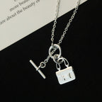 [sparkle Jewelry ]POP H PEDANT SILVER NECKLACE