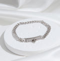 [sparkle Jewelry ]KELLY CHAIN SILVER DIAMOND BRACELET