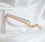 [sparkle Jewelry ]KELLY CHAIN SILVER DIAMOND BRACELET