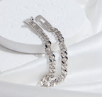 [sparkle Jewelry ]KELLY CHAIN SILVER DIAMOND BRACELET