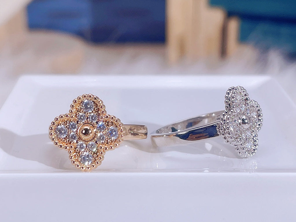 [sparkle Jewelry ]CLOVER DIAMOND RING