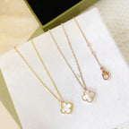 [sparkle Jewelry ]CLOVER MINI 9.5MM WHITE MOTHER-OF-PEARL NECKLACE