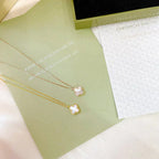 [sparkle Jewelry ]CLOVER MINI 9.5MM WHITE MOTHER-OF-PEARL NECKLACE