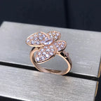 [sparkle Jewelry ]BUTTERFLY PINK GOLD DIAMOND RING