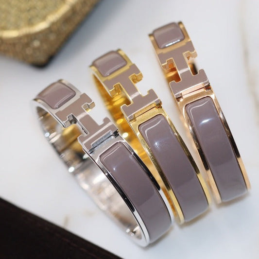 [Sparkle]H BRACELET 12MM BRAUN