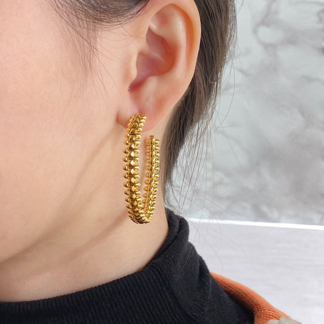 [sparkle Jewelery]CLASH HOOP LARGE EARRINGS