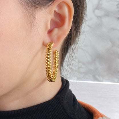 [sparkle Jewelery]CLASH HOOP LARGE EARRINGS